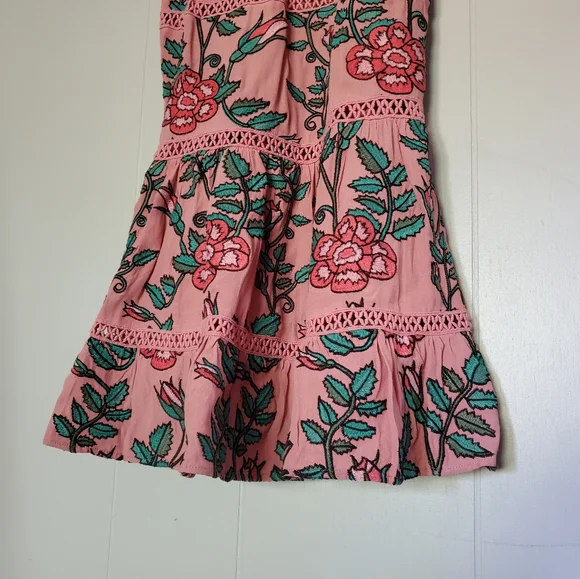 For Love and Lemons Rosali Tank Dress Pink Floral Cutout Sleeveless Dress - Picture 2 of 6